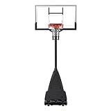 Spalding - Platinum TF Tragbarer Basketballkorb - Basketballkorb - Größe 54'' - Acryl mit Stahlrahmen & Aluminiumverkleidung - Höhenverstellung - Arena SLAM Abreißkante inklusive