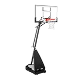 Spalding - Ultimate Hybrid Hoop - Basketballkorb - Größe 54'' - Stahlgerahmte Glasplatte - Höhenverstellbar - Tragbar - Arena SLAM Abreißkante inklusive