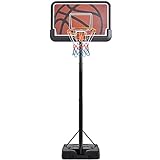 Yaheetech Basketballständer 233 bis 308 cm Höhenverstellbar Basketballanlage mit Rollen Basketballkorb Standfuß mit Wasser oder Sand