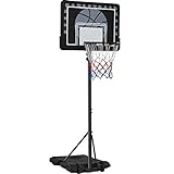 Yaheetech Basketballständer Höheverstellbare Basketballkörbe mit Rollen Tragbare Basketballanlage Standfuß mit Wasser oder Sand befüllbar Korbanlage für Indoor/Outdoor
