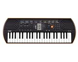 Casio SA-76 Mini-Keyboard mit 44 Tasten, schwarz orange