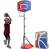 Basketballkorb für Kinder, Verstellbares Tragbares 110-185 CM Basketballset, Kinder-Basketballständer für das Alter 3-8