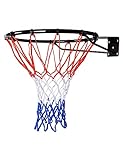 STREETSKILLER Basketballkorb mit Wandhalterung und abnehmbarem Basketballnetz. Standard-Korbgröße mit 45 cm Durchmesser für die Innen- und Außenmontage geeignet, inklusive Montagezubehör